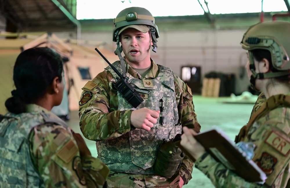 Airmen participate in Agile Flag 23-1 at the main operating base