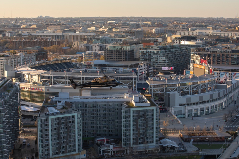 12th Aviation Battalion Flies Over Washington, D.C. Area During Peak Cherry Blossom Bloom