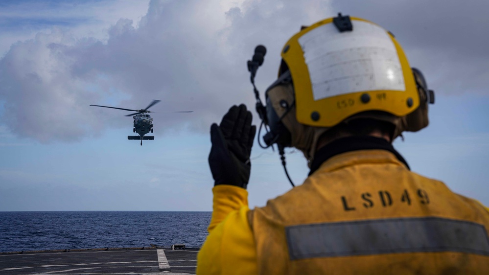 Flight Operations Aboard USS Harpers Ferry