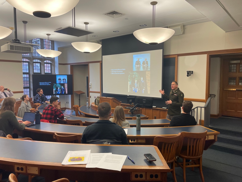 Army Civil Affairs Officer Lectures Yale Law Students on Cultural Preservation in Ukraine