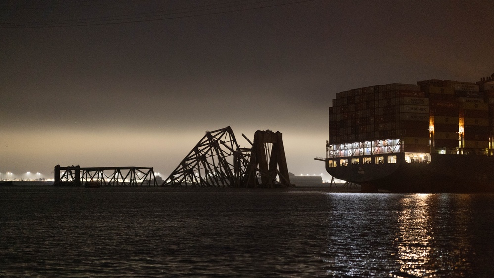 Key Bridge Collapse Skyline