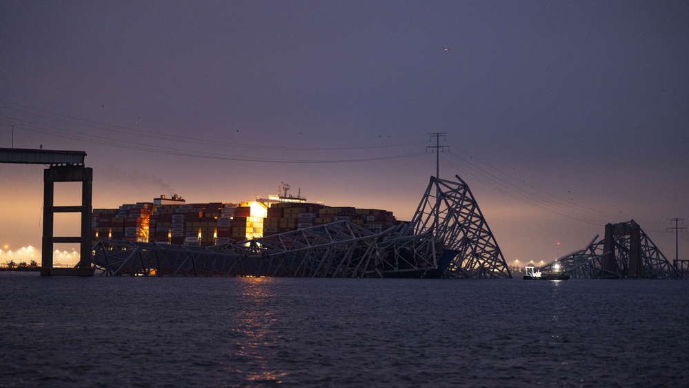 Key Bridge Collapse Skyline