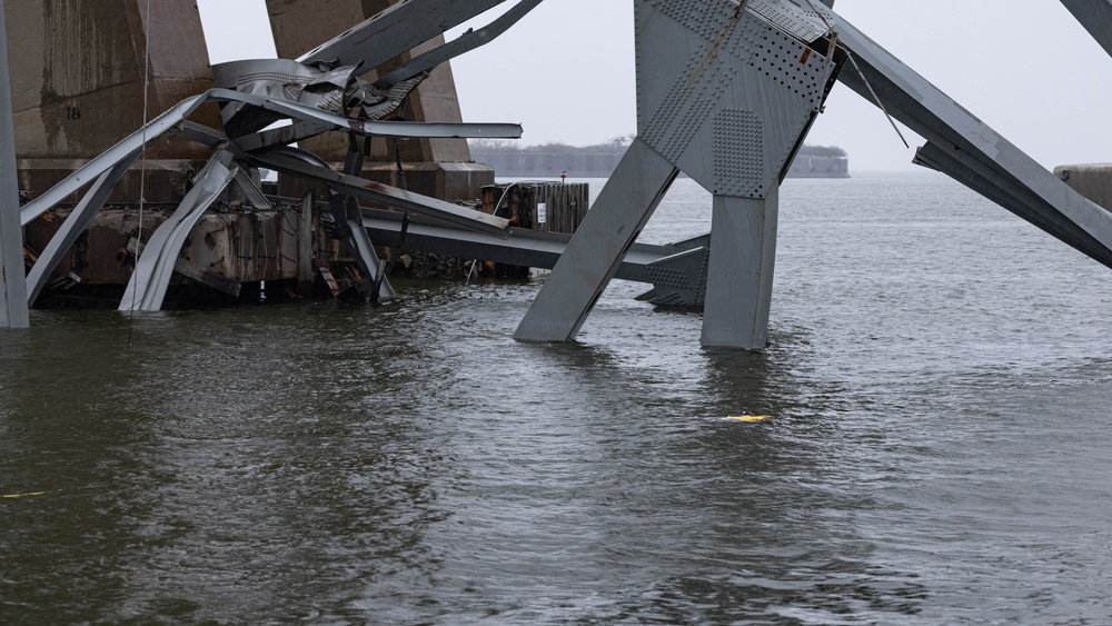 Wreckage from Key Bridge Collapse