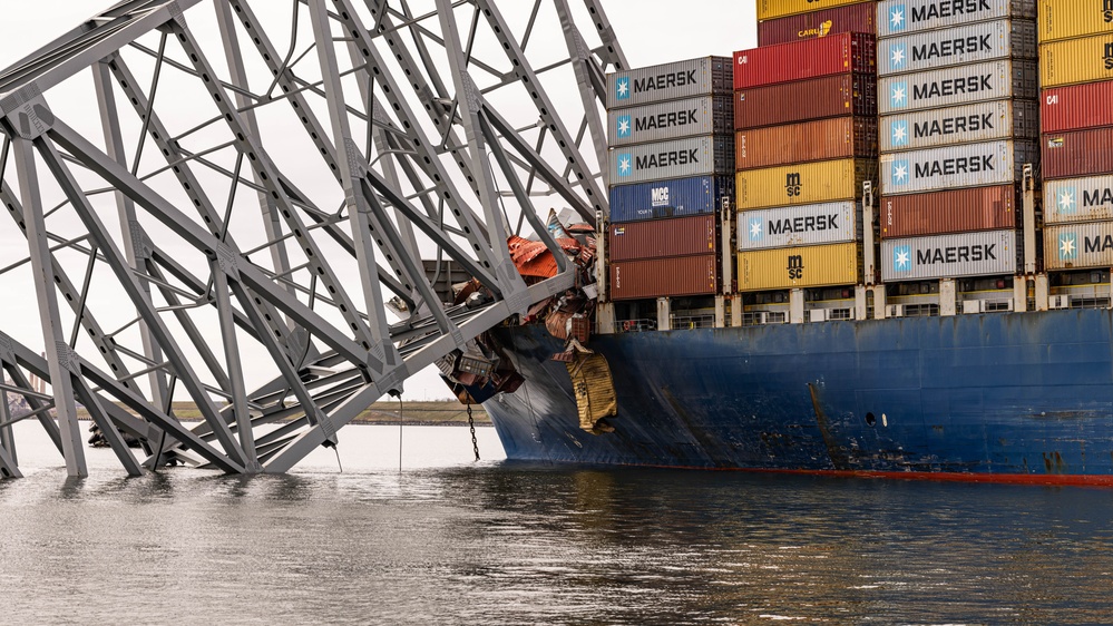 Wreckage from Key Bridge Collapse