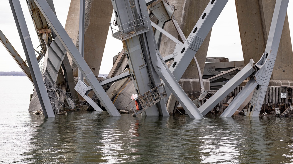 Wreckage from Key Bridge Collapse
