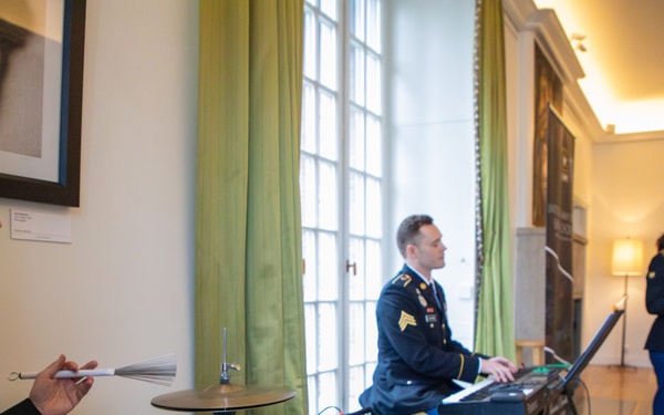 USAREUR-AF Band rocks NATO reception for Sweden's accession