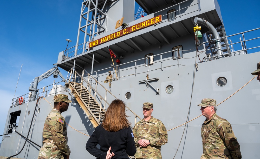 Assistant Secretary of the Army for Manpower and Reserve Affairs tours U.S. Army Vessel CW3 Harold C. Clinger