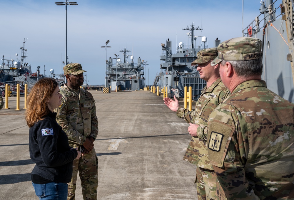 Assistant Secretary of the Army for Manpower and Reserve Affairs tours U.S. Army Vessel CW3 Harold C. Clinger