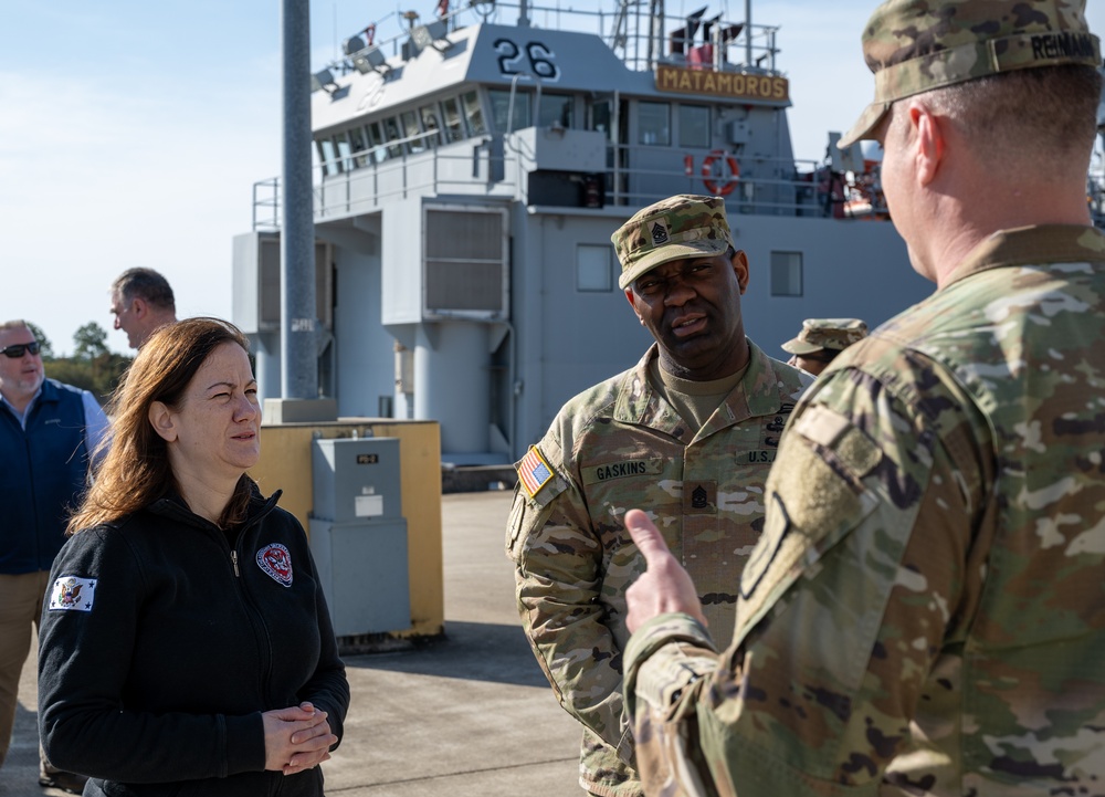 Assistant Secretary of the Army for Manpower and Reserve Affairs tours U.S. Army Vessel CW3 Harold C. Clinger