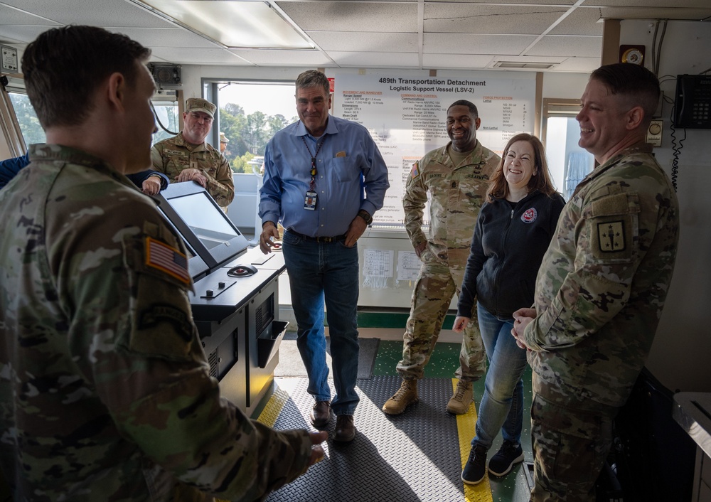 Assistant Secretary of the Army for Manpower and Reserve Affairs tours U.S. Army Vessel CW3 Harold C. Clinger