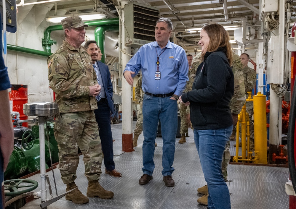 Assistant Secretary of the Army for Manpower and Reserve Affairs tours U.S. Army Vessel CW3 Harold C. Clinger