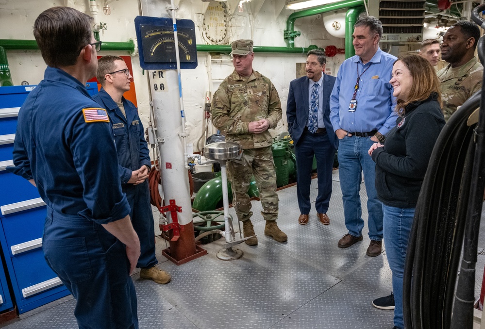 Assistant Secretary of the Army for Manpower and Reserve Affairs tours U.S. Army Vessel CW3 Harold C. Clinger