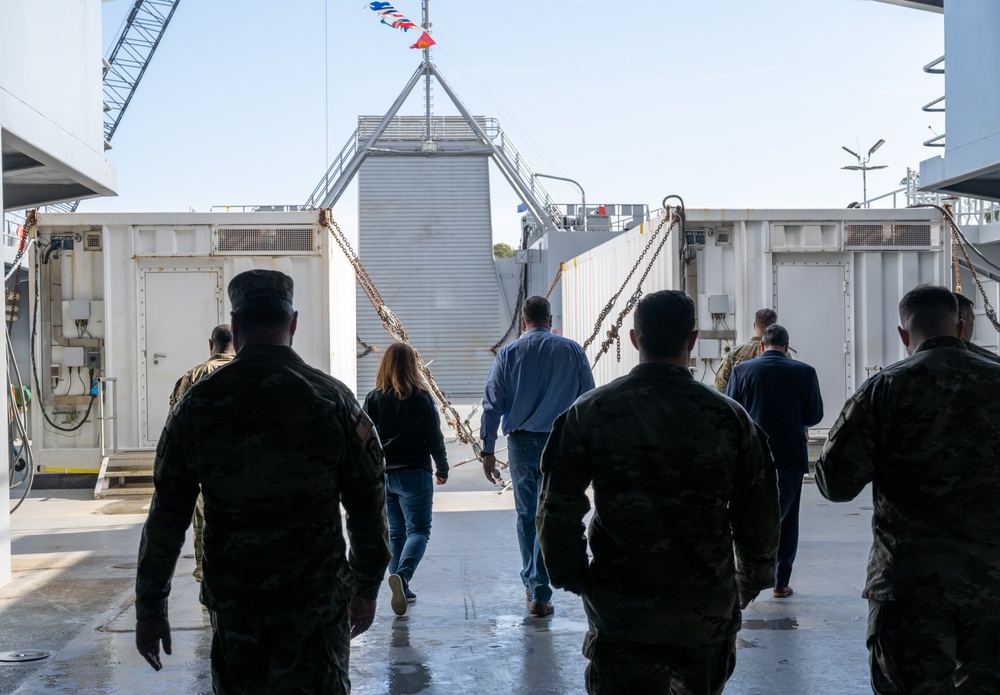 Assistant Secretary of the Army for Manpower and Reserve Affairs tours U.S. Army Vessel CW3 Harold C. Clinger