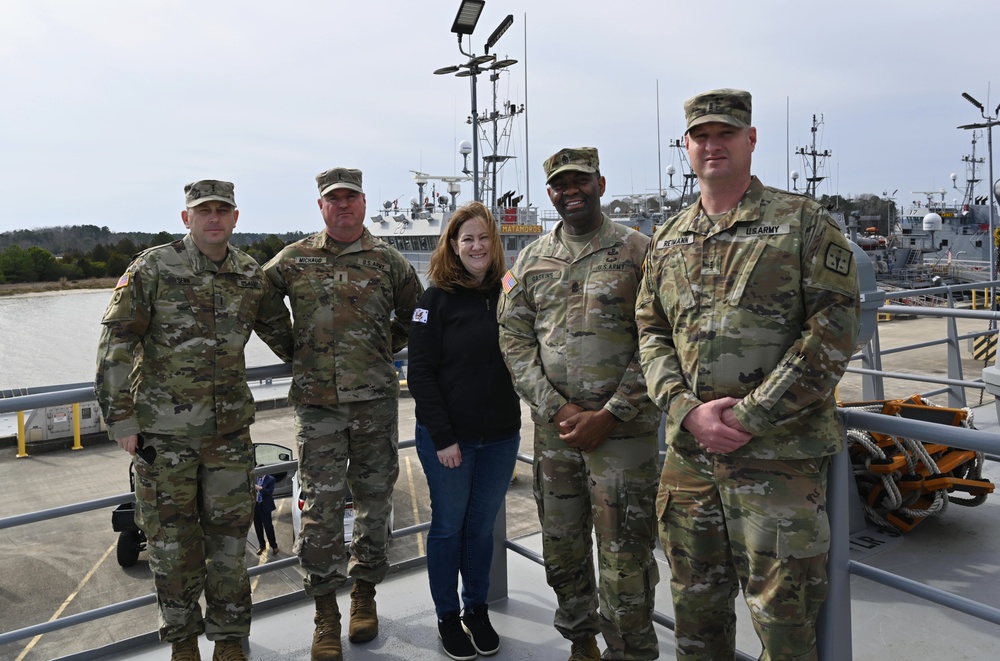 Assistant Secretary of the Army for Manpower and Reserve Affairs tours U.S. Army Vessel CW3 Harold C. Clinger