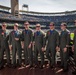 Naval Aviators from VAQ 129 Wave at San Diego Padres Opening Game Crowd