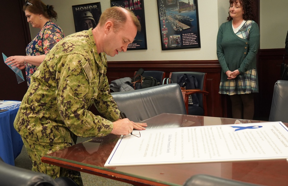 NWS Yorktown supports Child Abuse Prevention Month with proclamation signing