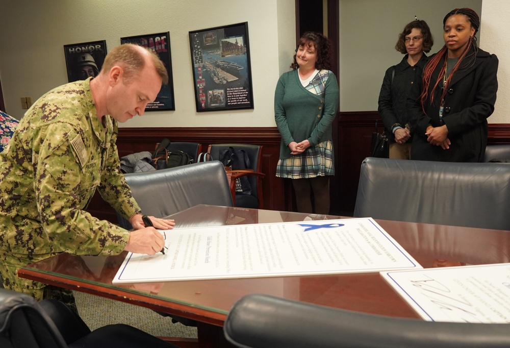 NWS Yorktown supports Child Abuse Prevention Month with proclamation signing