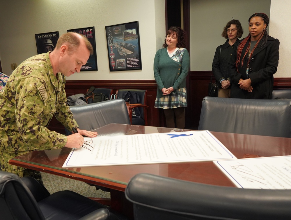 NWS Yorktown supports Child Abuse Prevention Month with proclamation signing