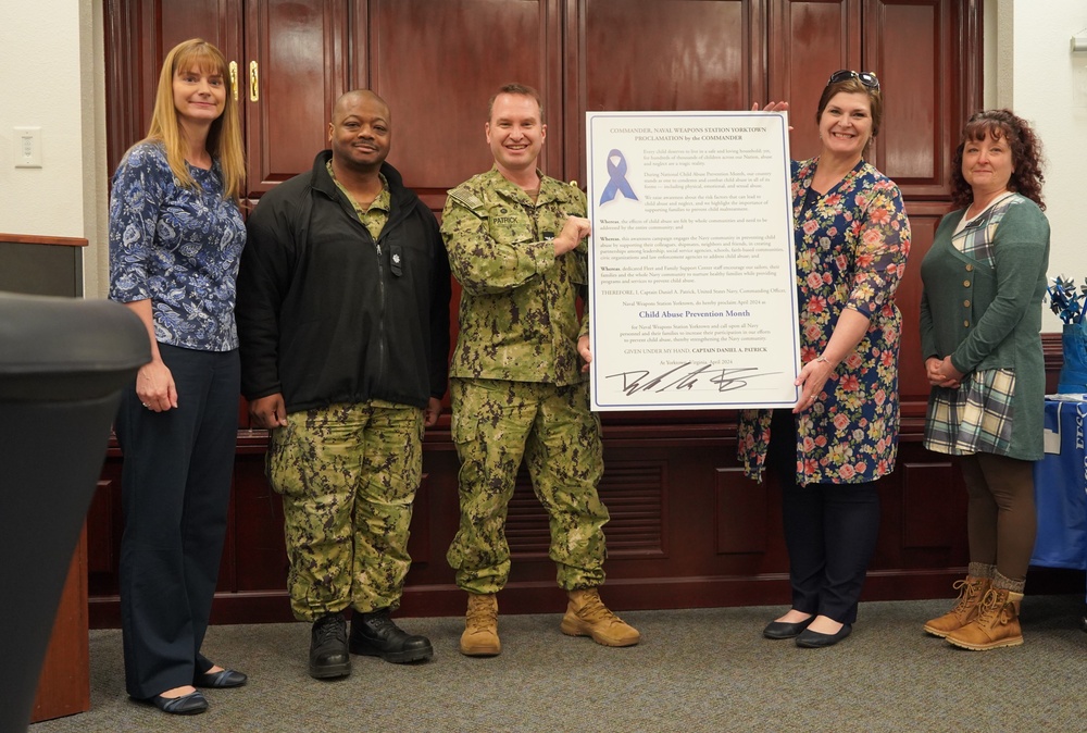 NWS Yorktown supports Child Abuse Prevention Month with proclamation signing