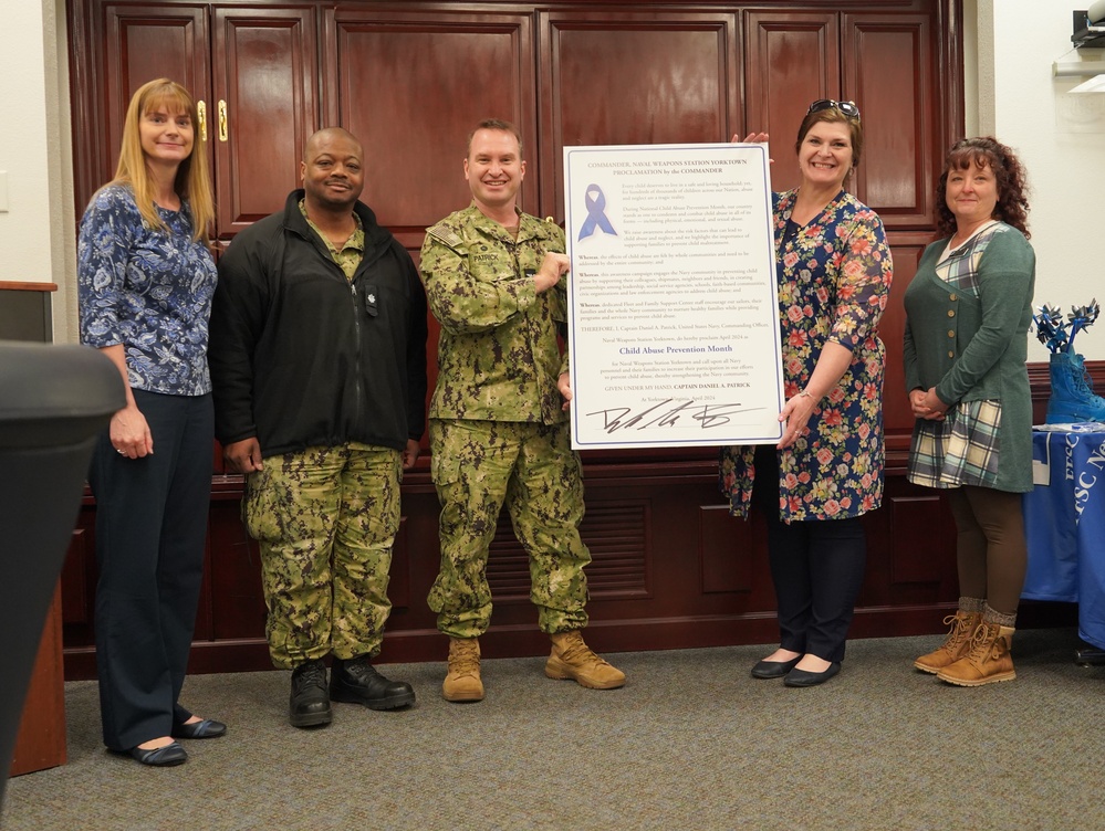 NWS Yorktown supports Child Abuse Prevention Month with proclamation signing