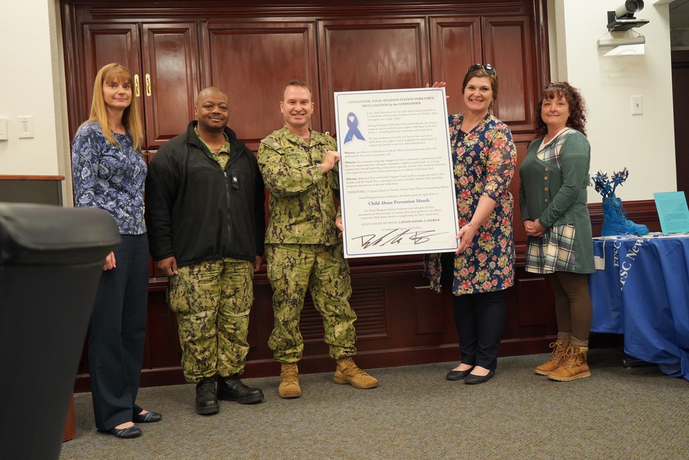 NWS Yorktown supports Child Abuse Prevention Month with proclamation signing