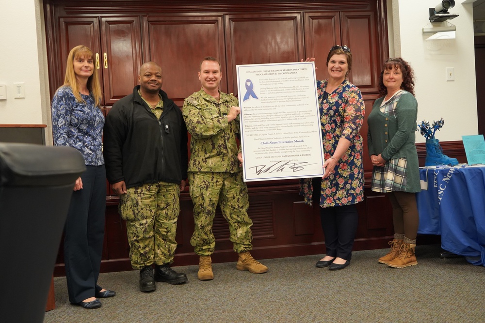NWS Yorktown supports Child Abuse Prevention Month with proclamation signing