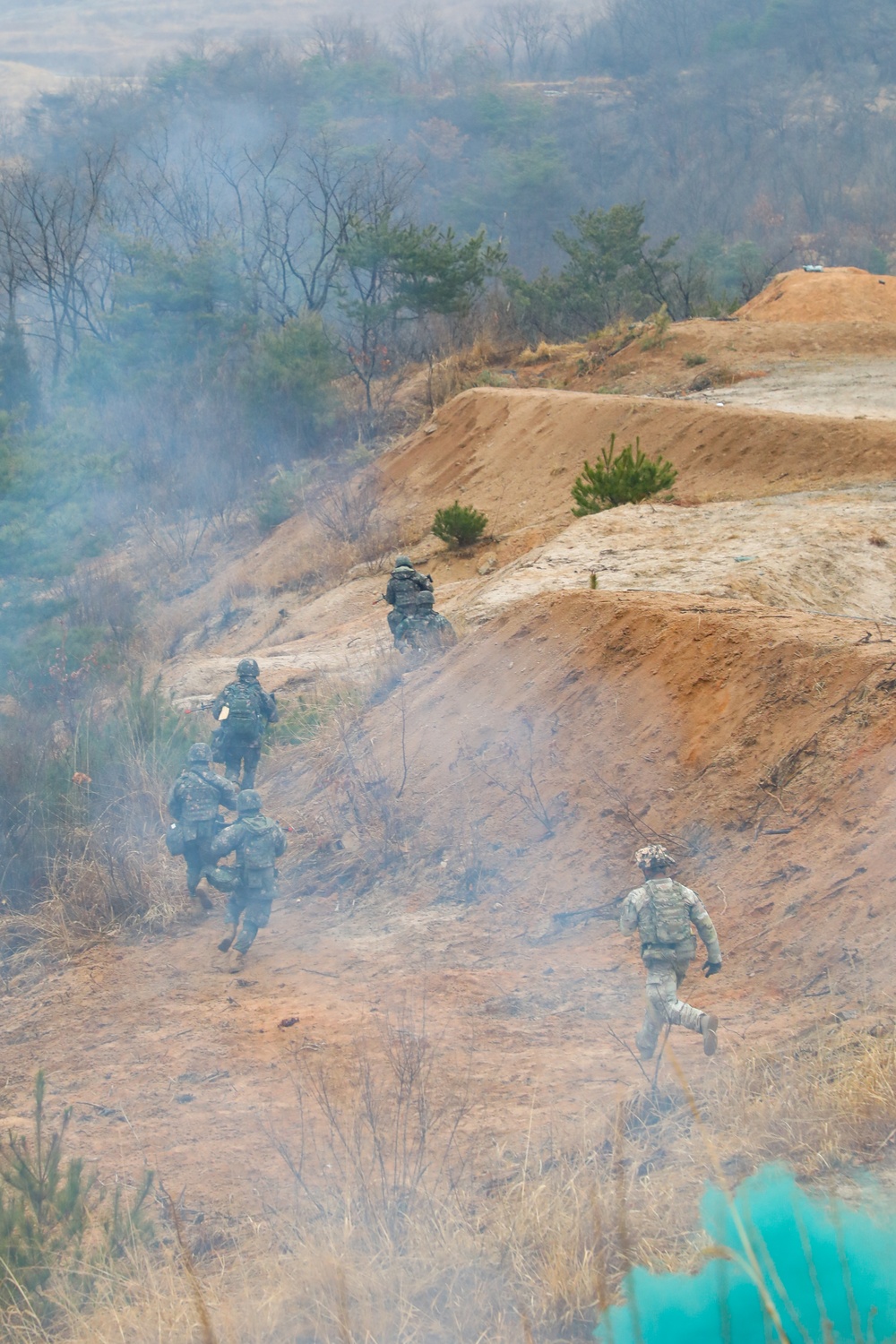 Republic Of Korea soldiers conduct preparatory training