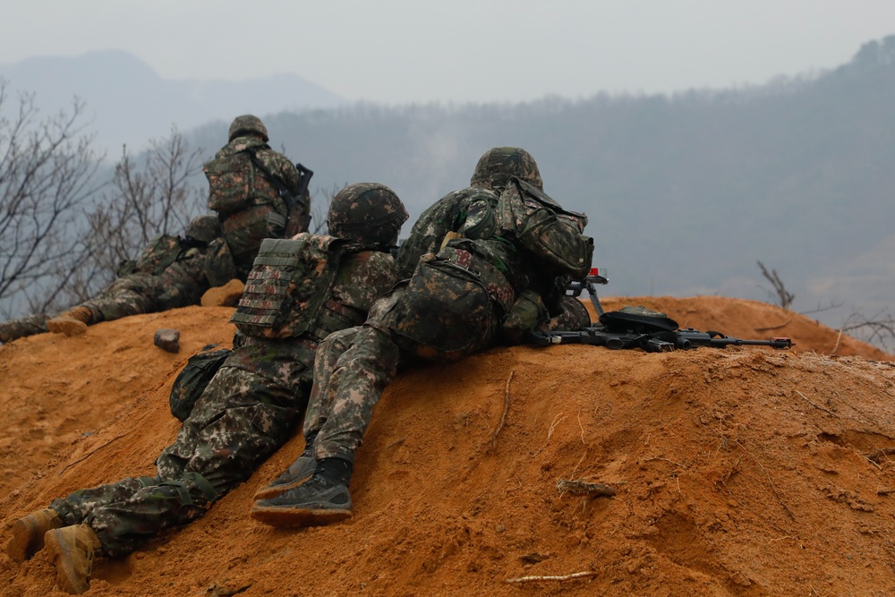 Republic Of Korea soldiers conduct preparatory training