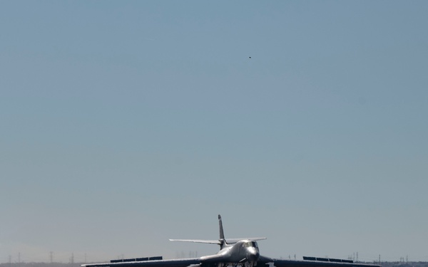First B-1B Lancer lands at Buckley Space Force Base