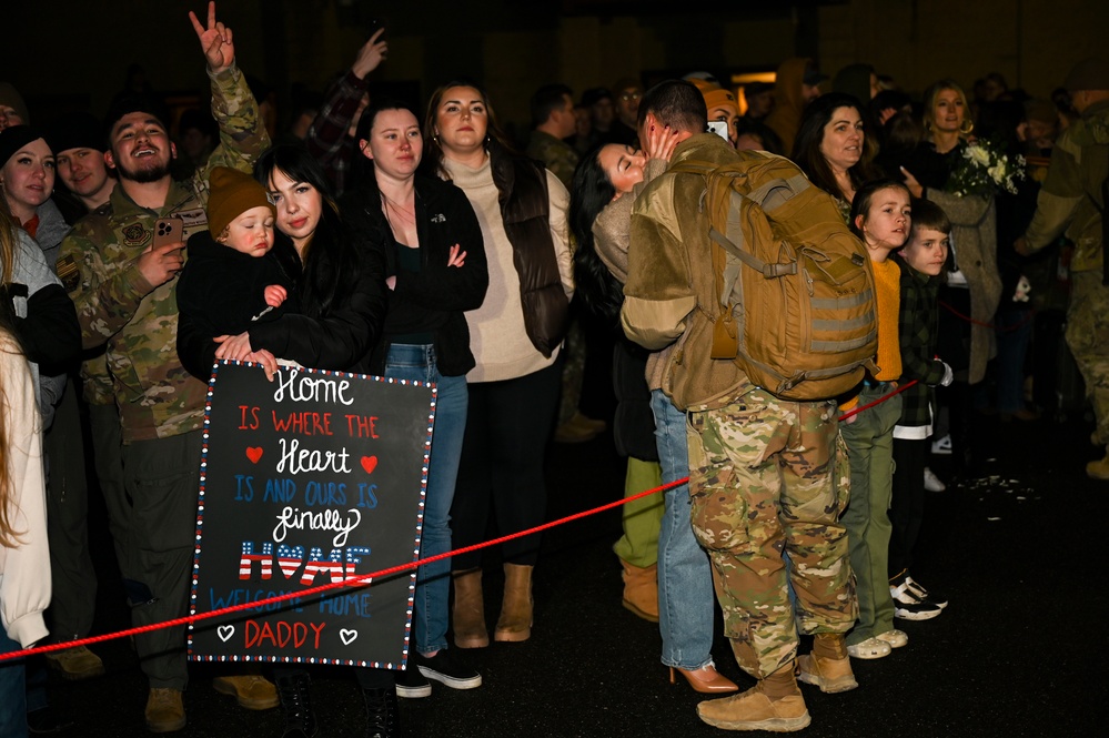 The 92nd Air Refueling Wing welcomes back deployed Airmen