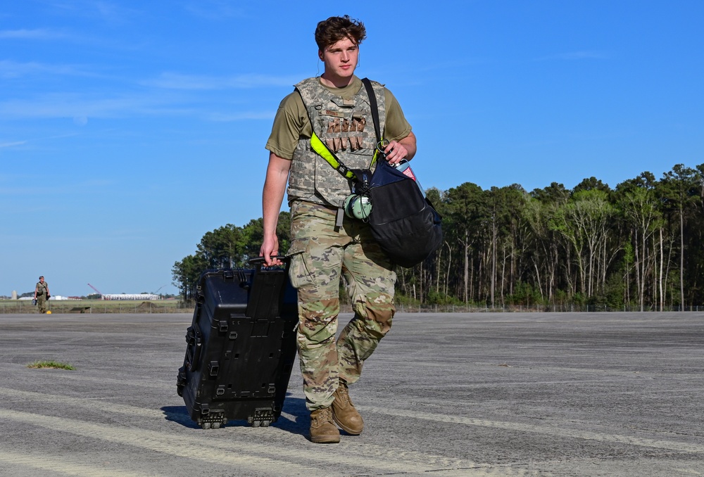 Airmen participate in Agile Flag 23-1 at the forward operating site