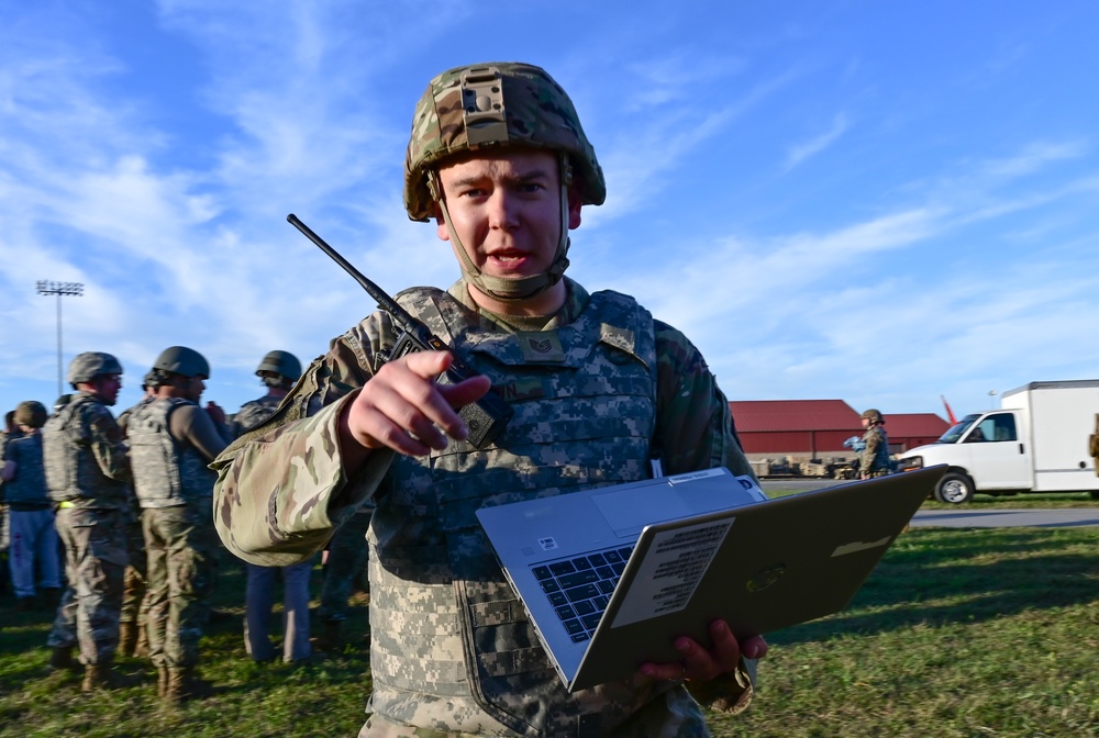 Airmen participate in Agile Flag 23-1 at the forward operating site