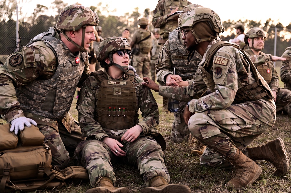 Airmen participate in Agile Flag 23-1 at the forward operating site