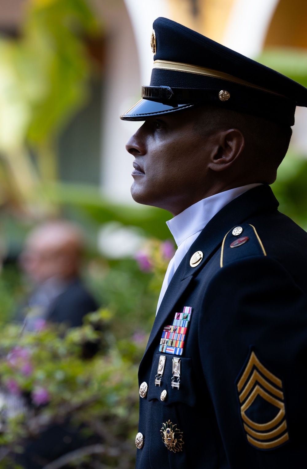U.S. Army Soldier at Brigadier General Caceres Promotion