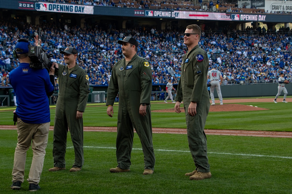 Team Whiteman supports Kansas City Royals opening day