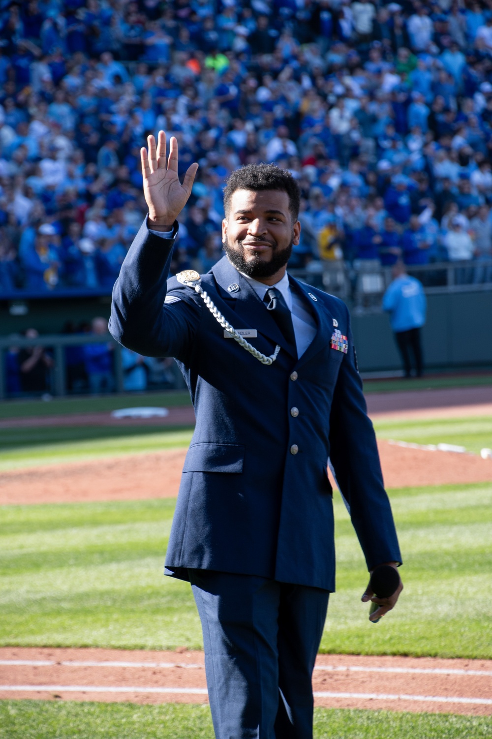 Team Whiteman supports Kansas City Royals opening day