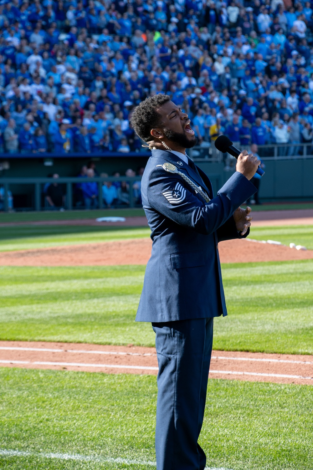 Team Whiteman supports Kansas City Royals opening day