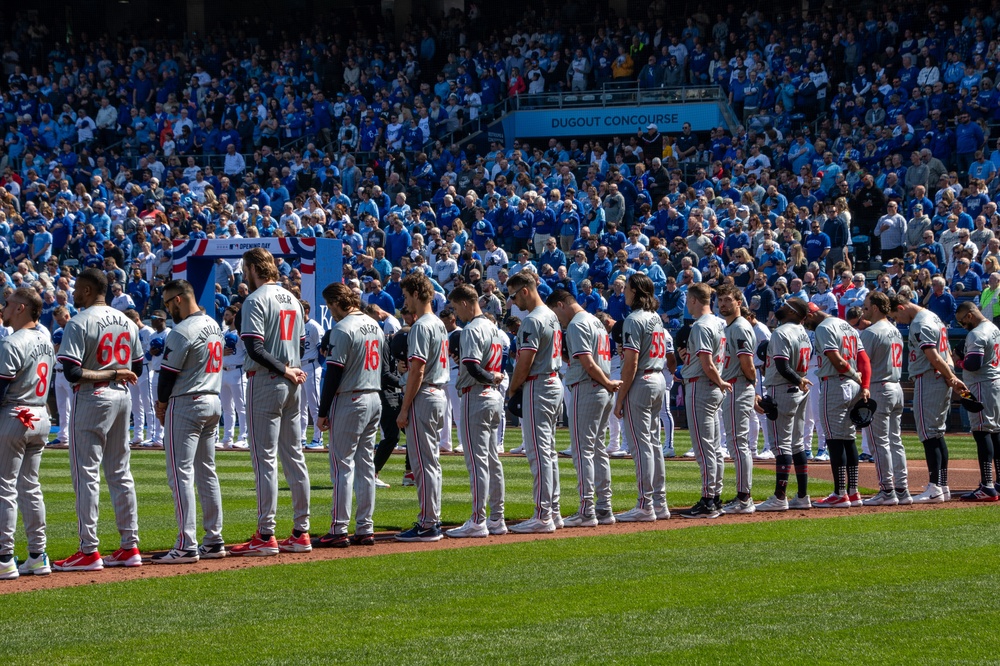 Team Whiteman supports Kansas City Royals opening day