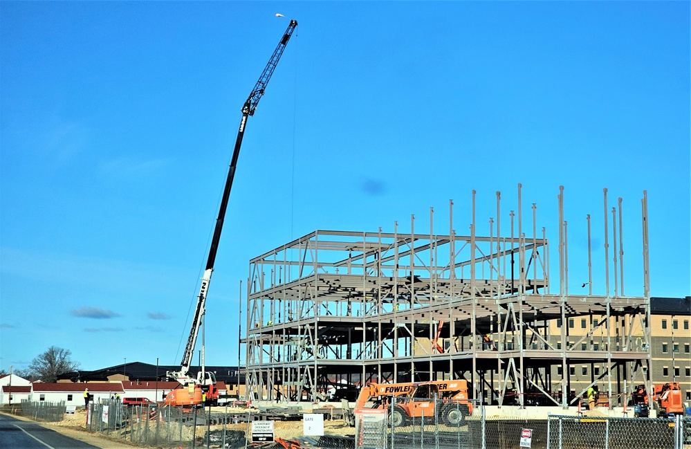 March 2024 barracks construction operations at Fort McCoy