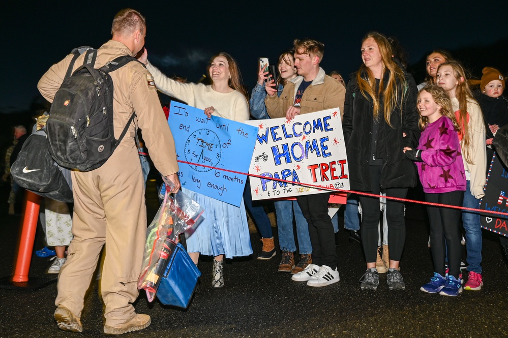 The 92nd Air Refueling Wing welcomes back deployed Airmen