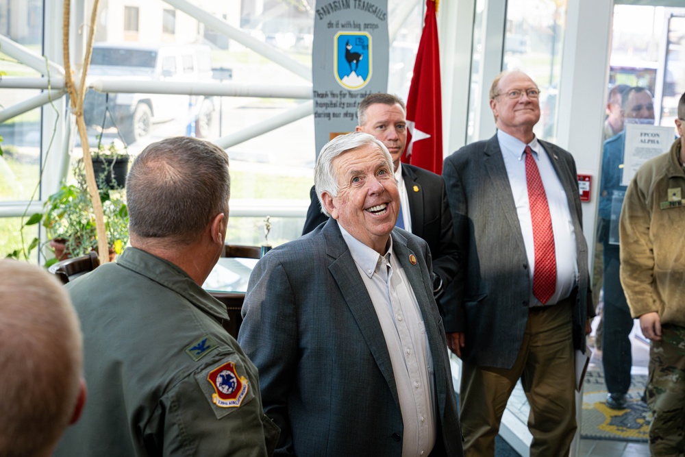 Governor Mike Parson attends MMPEC meeting while visiting Rosecrans