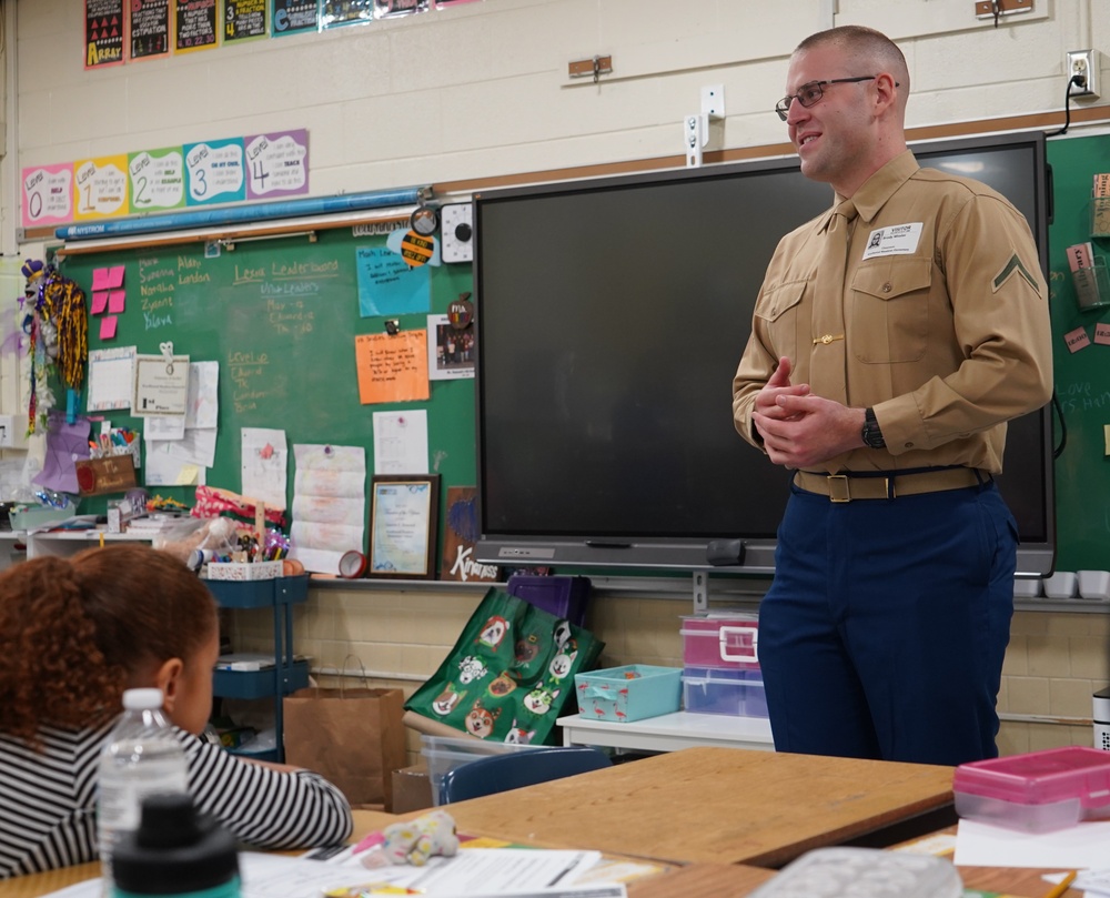 Marine Corps Security Force Regiment (MCSFR) supports career day event in Newport News, Virginia