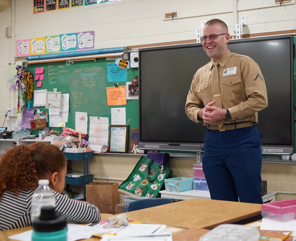 Marine Corps Security Force Regiment (MCSFR) supports career day event in Newport News, Virginia