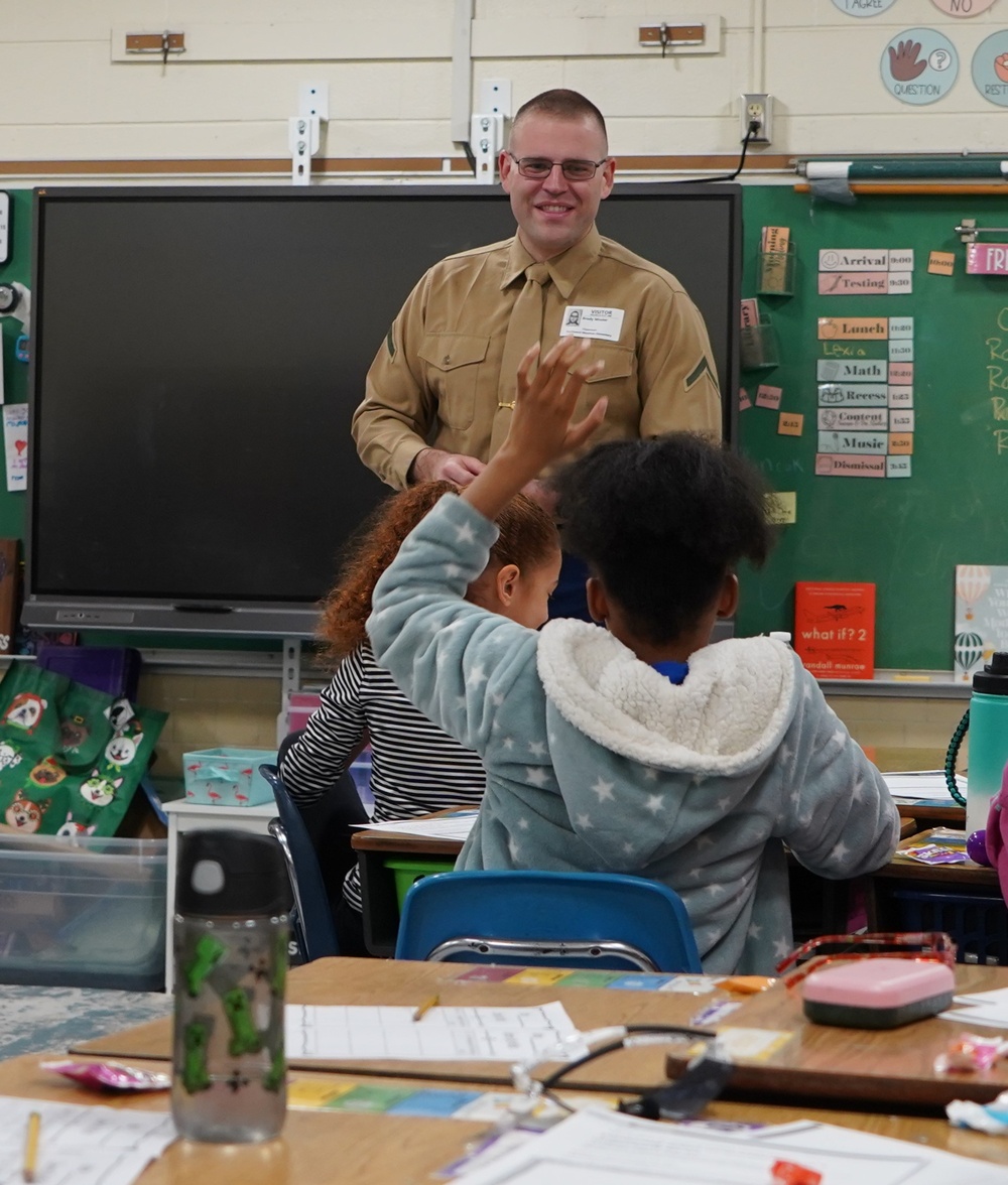 Marine Corps Security Force Regiment (MCSFR) supports career day event in Newport News, Virginia