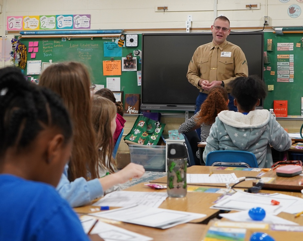 Marine Corps Security Force Regiment (MCSFR) supports career day event in Newport News, Virginia