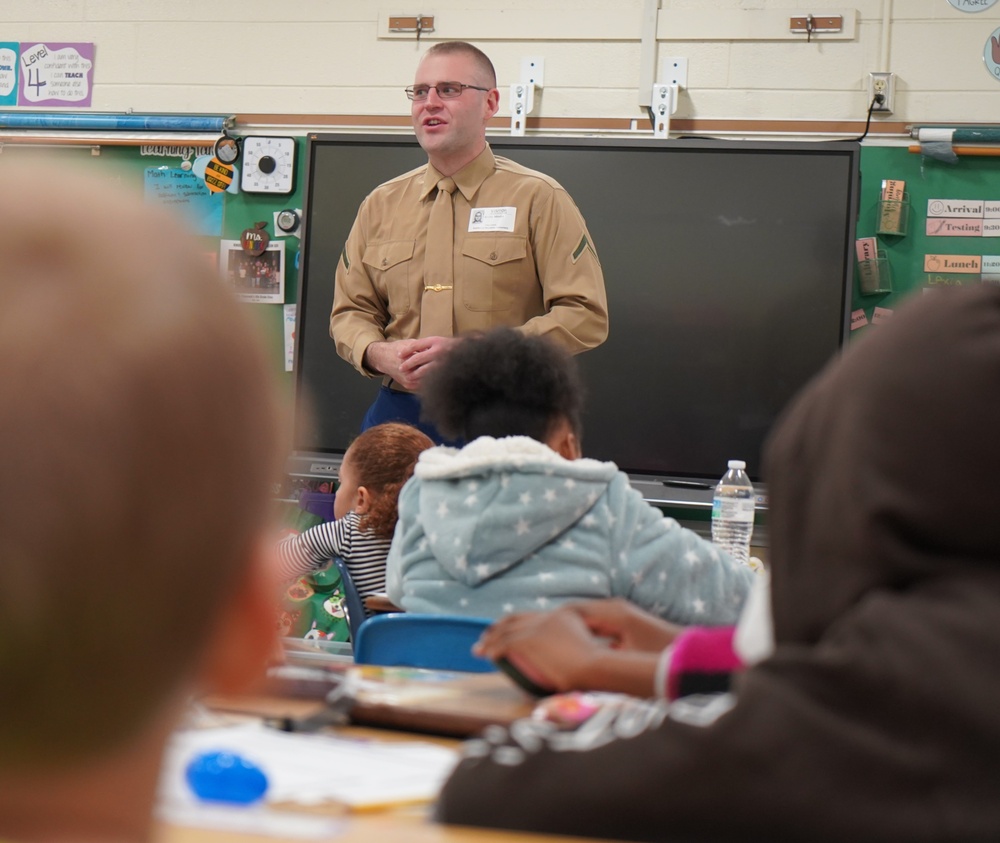 Marine Corps Security Force Regiment (MCSFR) supports career day event in Newport News, Virginia