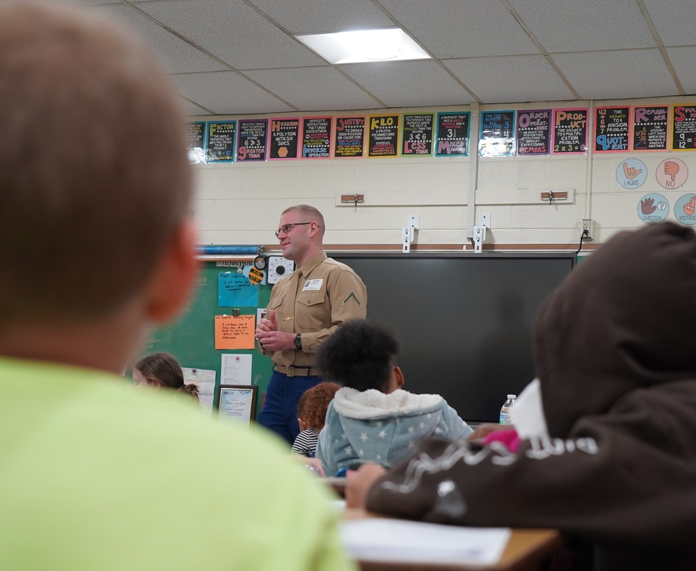 Marine Corps Security Force Regiment (MCSFR) supports career day event in Newport News, Virginia