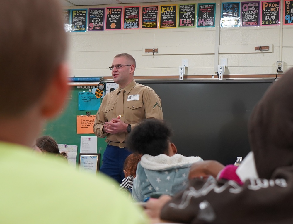 Marine Corps Security Force Regiment (MCSFR) supports career day event in Newport News, Virginia