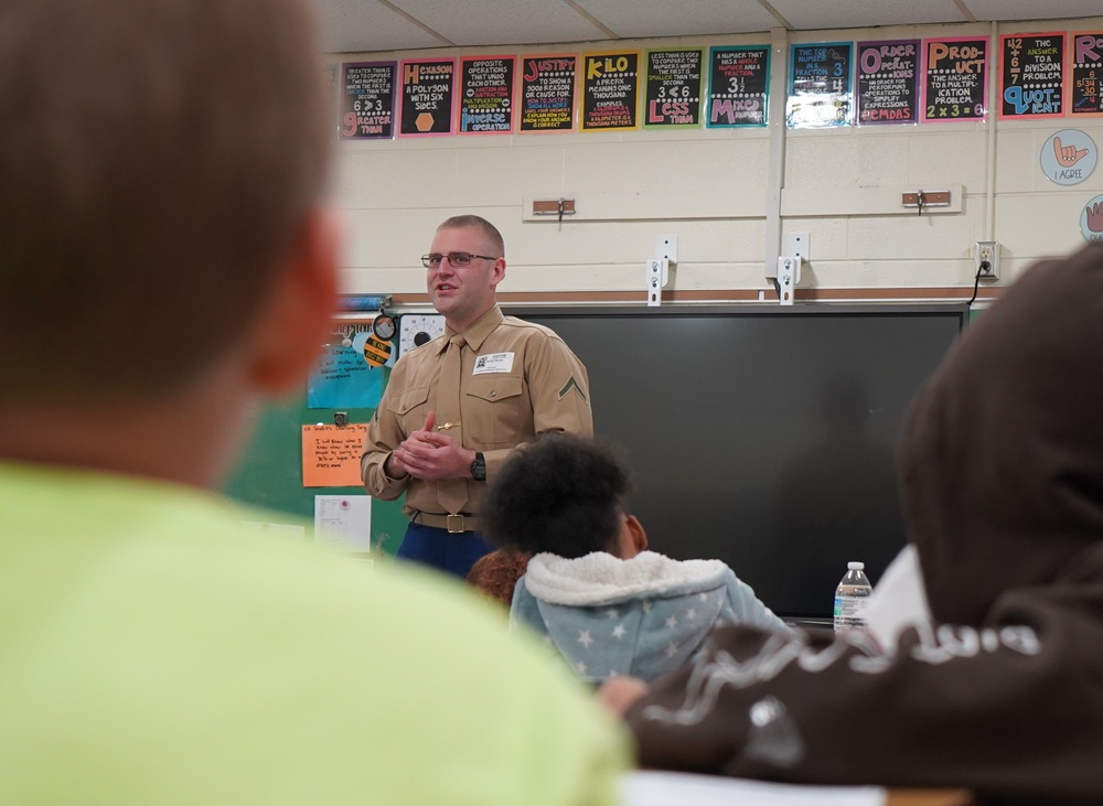 Marine Corps Security Force Regiment (MCSFR) supports career day event in Newport News, Virginia