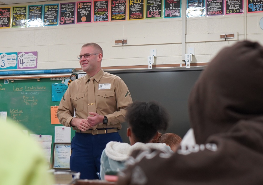 Marine Corps Security Force Regiment (MCSFR) supports career day event in Newport News, Virginia